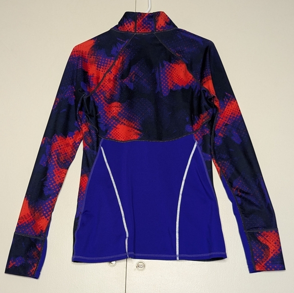 Athleta Women's Running Wild Red Purple Shirt Half‎ Zip Long Sleeve Pullover - Picture 4 of 6